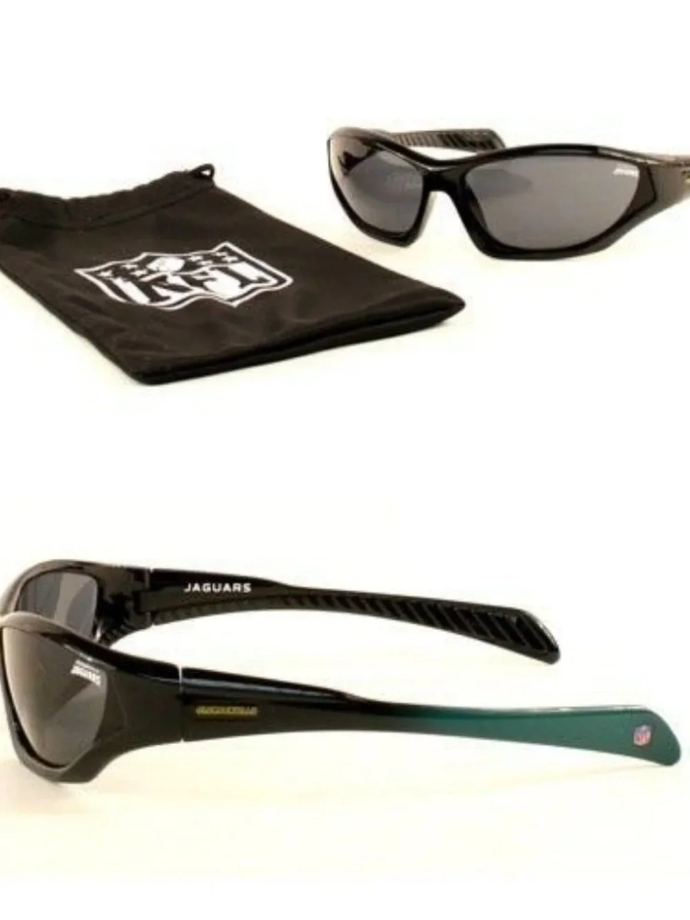 Jacksonville Jaguars Sunglasses Youth Quake with Pouch Bag NFL Official Merch
